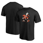 Fanatics Branded Men's Black Miami Hurricanes Team Midnight Mascot T-Shirt