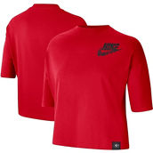 Women's Nike Red Georgia Bulldogs Retro Swoosh Cropped T-Shirt