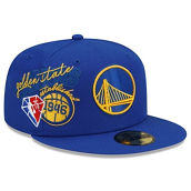 Men's New Era Royal Golden State Warriors Team Back Half 59FIFTY Fitted Hat
