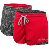 Colosseum Women's Scarlet/Charcoal Ohio State Buckeyes Fun Stuff Reversible Shorts