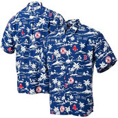 Boston Red Sox Reyn Spooner Vintage Short Sleeve Button-Up Shirt - Navy/Red