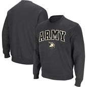 Men's Colosseum Charcoal Army Black Knights Arch & Logo Crew Neck Sweatshirt