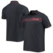 Under Armour Men's Black Maryland Terrapins Sideline Chest Stripe Performance Polo