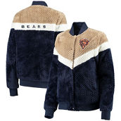 Women's G-III 4Her by Carl Banks Navy/Cream Chicago Bears Riot Squad Sherpa Full-Snap Jacket