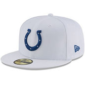 New Era Men's White Indianapolis Colts Omaha 59FIFTY Fitted Hat