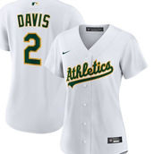 Women's Nike Khris Davis White Oakland Athletics Home Replica Player Jersey