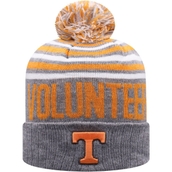 Men's Top of the World Heathered Gray Tennessee Volunteers Ensuing Cuffed Knit Hat with Pom