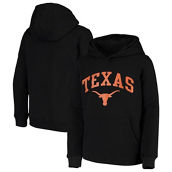 Youth Black Texas Longhorns Arch Over Logo Pullover Hoodie