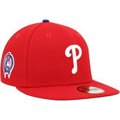 Men's New Era Red Philadelphia Phillies 9/11 Memorial Side Patch 59FIFTY Fitted Hat