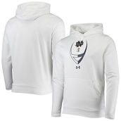 Men's Under Armour White Notre Dame Fighting Irish Football Icon Pullover Hoodie