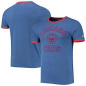 Men's New Era Heathered Royal Chicago Cubs Brushed Ringer T-Shirt