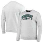 League Collegiate Wear Men's Heathered Gray Michigan State Spartans Upperclassman Pocket Pullover Sweatshirt