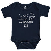 Newborn & Infant Navy Penn State Nittany Lions Xs and Os Football Bodysuit