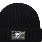 Men's adidas Black Pittsburgh Penguins Military Appreciation Cuffed Knit Hat
