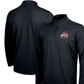 Men's Nike Black Ohio State Buckeyes Big & Tall Primary Logo Intensity Performance Quarter-Zip Jacket