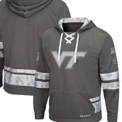 Colosseum Men's Gray Virginia Tech Hokies OHT Military Appreciation Lace-Up Pullover Hoodie