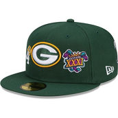 Men's New Era Green Green Bay Packers 4x Super Bowl Champions Count The Rings 59FIFTY Fitted Hat