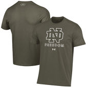Men's Under Armour Olive Notre Dame Fighting Irish Freedom Performance T-Shirt