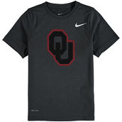 Youth Nike Anthracite Oklahoma Sooners Legend Travel Performance T-Shirt