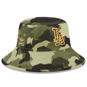 Men's New Era Camo Los Angeles Dodgers 2022 Armed Forces Day Bucket Hat