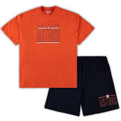 Men's Concepts Sport Orange/Navy Houston Astros Big & Tall T-Shirt & Shorts Sleep Set