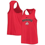 Nike Women's Scarlet Ohio State Buckeyes Arch & Logo Classic Performance Tank Top