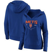Women's Fanatics Branded Royal New York Mets Core Live For It V-Neck Pullover Hoodie