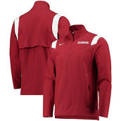 Men's Nike Crimson Alabama Crimson Tide 2021 Team Coach Quarter-Zip Jacket