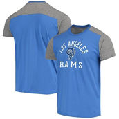 Men's Majestic Threads Royal/Heathered Gray Los Angeles Rams Gridiron Classics Field Goal Slub T-Shirt