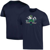 Men's Under Armour Navy Notre Dame Fighting Irish School Mascot Logo Performance Cotton T-Shirt