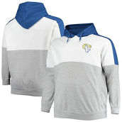 Men's Royal/Heathered Gray Los Angeles Rams Big & Tall Team Logo Pullover Hoodie