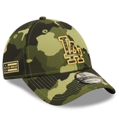 Men's New Era Camo Los Angeles Dodgers 2022 Armed Forces Day 9FORTY Snapback Adjustable Hat
