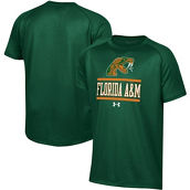 Youth Under Armour Green Florida A&M Rattlers Primary Logo Tech Raglan Performance T-Shirt