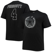 Men's Fanatics Branded Dak Prescott Black Dallas Cowboys Big & Tall Color Pop Name & Number T-Shirt