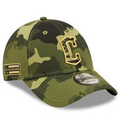 Men's New Era Camo Cleveland Guardians 2022 Armed Forces Day 9FORTY Snapback Adjustable Hat