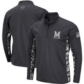 Colosseum Men's Charcoal Maryland Terrapins OHT Military Appreciation Digi Camo Quarter-Zip Jacket