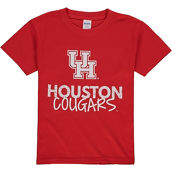 Two Feet Ahead Youth Red Houston Cougars Logo T-Shirt