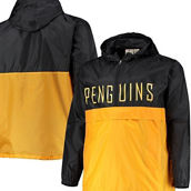 Men's Black Pittsburgh Penguins Big & Tall Anorak Half-Zip Pullover Hoodie