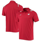 Men's Under Armour Red Wisconsin Badgers 2021 Sideline Performance Polo