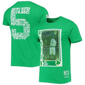 Men's Mitchell & Ness Kevin Garnett Kelly Green Boston Celtics Hardwood Classics Retro Card T-Shirt