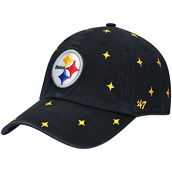 Women's '47 Black/Gold Pittsburgh Steelers Confetti Clean Up Adjustable Hat