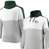 Men's Green/Heathered Gray Green Bay Packers Big & Tall Team Logo Pullover Hoodie