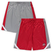 Men's Colosseum Scarlet/Gray Ohio State Buckeyes Big & Tall Team Reversible Shorts