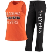 Women's Concepts Sport Orange/Black Philadelphia Flyers Meter Tank Top & Pants Sleep Set
