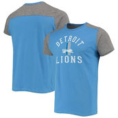 Majestic Threads Men's Threads Blue/Heathered Gray Detroit Lions Gridiron Classics Field Goal Slub T-Shirt