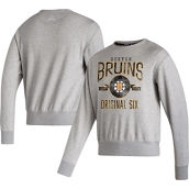 Men's adidas Heathered Gray Boston Bruins Vintage Pullover Sweatshirt