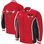 Men's Mitchell & Ness Red Chicago Bulls Hardwood Classics Authentic Warm-Up Full-Snap Jacket