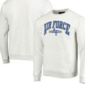 League Collegiate Wear Men's Heathered Gray Air Force Falcons Upperclassman Pocket Pullover Sweatshirt