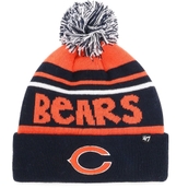 Youth '47 Orange/Navy Chicago Bears Playground Cuffed Knit Hat With Pom