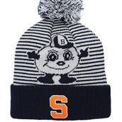 Men's Top of the World Navy Syracuse Orange Line Up Cuffed Knit Hat with Pom